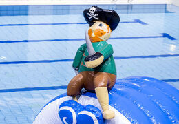 Piratenrun stormbaan in een uniek design met grappige 3D-objecten en maar liefst 2 glijbanen voor zowel jong als oud bestellen. Koop opblaasbare zwembadstormbanen nu online bij JB Inflatables Nederland