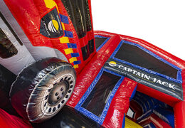 Maatwerk Captian Jack Multiplay Brandweer overdekt springkussens zijn perfect voor sport evenementen. Bestel op maat gemaakte luchtkussens bij JB Promotions Nederland