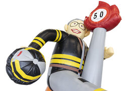 Sarah pop Brandweer paal