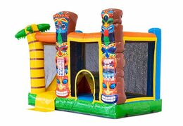 Multi splash bounce Hawaï springkasteel met of zonder bad kopen voor kinderen. Bestel springkastelen onlin bij JB Inflatables Nederland