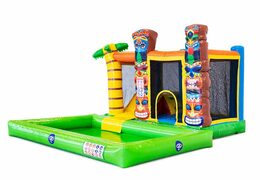 Multi splash bounce Hawaï springkussen met of zonder bad bestellen voor kinderen. Koop springkussen onlin bij JB Inflatables Nederland