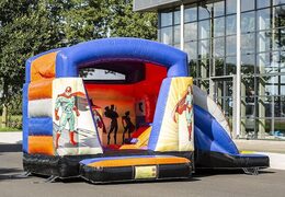 Klein overdekt multifun luchtkussen kopen in thema superhelden voor kinderen. Bestel luchtkussens online bij JB Inflatables Nederland