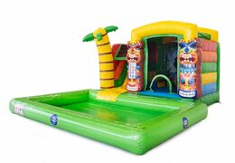 Multifunctioneel mini splash bounce Hawaï springkussen kopen bij JB Inflatables Nederland. Bestel springkussens online bij JB Inflatables Nederland