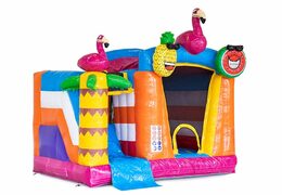 Overdekt opblaasbaar multiplay luchtkussen bestellen in thema flamingo voor kids bij JB Inflatables Nederland. Koop luchtkussen online bij JB Inflatables Nederland