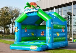 Koop uniek standaard springkussen met een 3D object van een schilpad aan de bovenkant voor kinderen. Koop springkussens online bij JB Inflatables Nederland