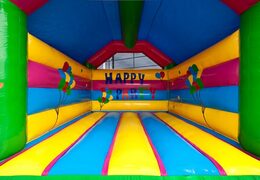 Standaard feest springkastelen in opvallende kleuren met bovenop een groot 3D object voor kinderen kopen. Bestel springkastelen online bij JB Inflatables Nederland
