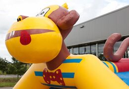 Groot overdekt luchtkussen kopen in thema aap voor kinderen. Koop luchtkussens online bij JB Inflatables Nederland 