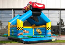 Auto super springkussen overdekt kopen met vrolijke animaties voor kinderen. Koop springkussens online bij JB Inflatables Nederland
