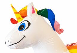 Opblaasbaar splashy slide unicorn springkussen voor kinderen bestellen bij JB Inflatables Nederland. Koop springkussens online bij JB Inflatables Nederland
