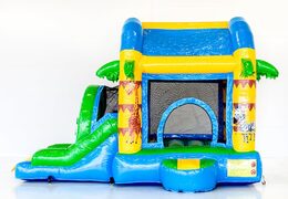 Koop mini opblaasbare multiplay springkussen in jungle thema met glijbaan voor kinderen. Bestel opblaasbare springkussens online bij JB Inflatables Nederland