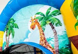 Bestel mini opblaasbare jumpy extra fun jungle multiplay springkasteel met glijbaan voor kinderen. Koop opblaasbare springkastelen online at JB Inflatables Nederland 