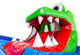Krokodil waterglijbaan springkasteel kopen bij JB Inflatables Nederland. Bestel nu springkastelen online bij JB Inflatables Nederland