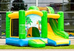 Springkasteel in thema jungle kopen voor kinderen. Bestel opblaasbare springkastelen online bij JB Inflatables Nederland