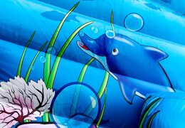 Opblaasbaar overdekt maxi multifun springkussen in zee thema met glijbaan voor kinderen kopen. Bestel springkussens online bij JB Inflatables Nederland