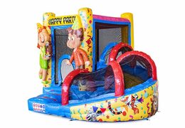 Mini met slide party springkussen bestellen voor kinderen. Koop opblaasbare springkussens online bij JB Inflatables Nederland