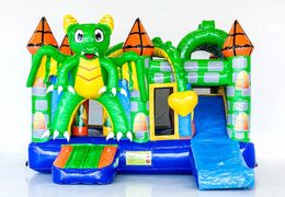 Medium opblaasbare multiplay springkasteel in draak thema te bestellen voor kinderen. Bestel opblaasbare springkastelen online at JB Inflatables Nederland