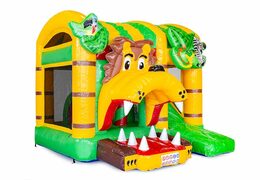 Mini opblaasbare multiplay springkasteel in jungleworld thema te bestellen voor kinderen. Bestel opblaasbare springkastelen online at JB Inflatables Nederland