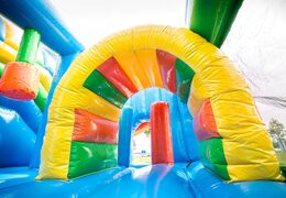 Multiplay zee springkussen met een glijbaan, leuke objecten op het springvlak en opvallende 3D objecten kopen voor kids. Bestel opblaasbare springkussens online bij JB Inflatables Nederland