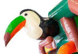 Opblaasbaar slide combo springkasteel met glijbaan bestellen in thema amazone voor kinderen. Koop springkastelen bij JB Inflatables Nederland