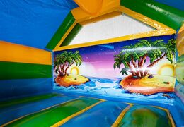 Koop opblaasbare slide combo hawaii springkussen voor kinderen. Opblaasbare springkussens met glijbaan te koop bij JB Inflatables Nederland