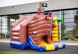 Opblaasbare springkussen te koop in piraat thema voor kinderen. Bestel nu opblaasbare springkussens met glijbaan bij JB Inflatables Nederland