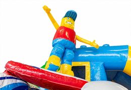 Koop opblaasbare slide combo superblocks springkussen voor kinderen. Opblaasbare springkussens met glijbaan te koop bij JB Inflatables Nederland