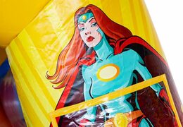 Opblaasbare slide combo springkasteel in thema superhelden te koop voor kinderen. Bestel nu opblaasbare springkastelen met glijbaan bij JB Inflatables Nederland