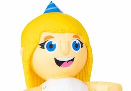 opblaasbare sarah kind uit taart bestellen