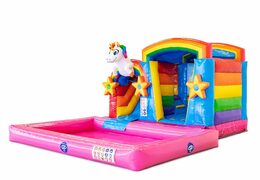 Bestel opblaasbaar multiplay springkussen in thema unicorn met of zonder bad voor kinderen bij JB Inflatables Nederland. Koop springkussens online bij JB Inflatables Nederland