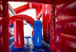 Medium opblaasbare multiplay springkussen met glijbaan in brandweer thema bestellen voor kinderen. Bestel opblaasbare springkussens online at JB Inflatables Nederland