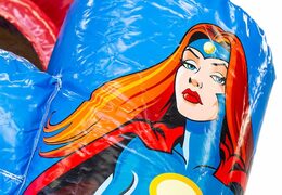 Medium opblaasbare multiplay springkussen met glijbaan in superheld thema bestellen voor kinderen. Bestel opblaasbare springkussens online at JB Inflatables Nederland