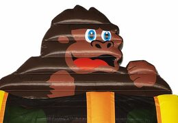 Spectaculaire opblaasbare glijbaan in thema gorilla met 3D-objecten voor kids kopen. Bestel opblaasbare glijbanen nu online bij JB Inflatables Nederland