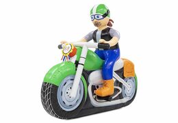 opblaasbare abraham pop op groene motor die extra groot is te kopen