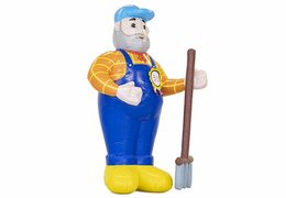 Opblaasbare Abraham pop boer in de tuin blikvanger te koop voor 50 verjaardag feest jubileum bij JB Inflatables