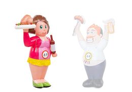Opblaasbare Sarah Bourgondiër met een vlees schaal in de hand kopen als blikvanger 