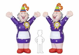 Opblaasbare Sarah pop Hoera blikvanger te koop voor jubilaris 50 verjaardag jubileum bij JB Inflatables