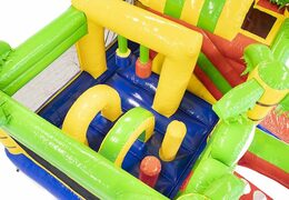 Multiplay springkussen krokodil met obstakels en glijbaan te koop voor kinderen