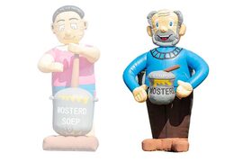 Opblaasbare Abraham met mosterd in zijn hand te koop voor verjaardagen
