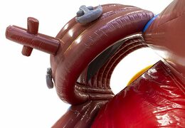 Mini 9m piratenboot stormbaan met 3D-objecten voor kinderen kopen. Bestel opblaasbare stormbanen nu online bij JB Inflatables Nederland