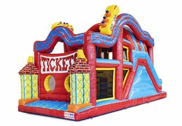 Koop opblaasbare 9 meter hindernisbaan in thema rollercoaster voor kids. Bestel opblaasbare stormbanen nu online bij JB Inflatables Nederland