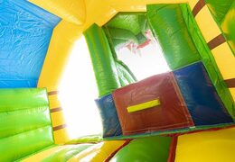 Opblaasbaar springkussen met glijbaan in de vorm van een krokodil kopen voor kinderen 