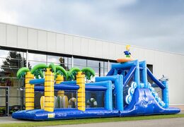 Surf run 17m stormbaan met 7 spelelementen en kleurrijke objecten voor kids bestellen. Koop opblaasbare stormbanen nu online bij JB Inflatables Nederland