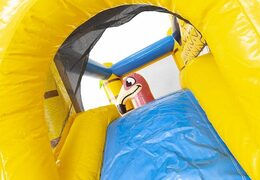 klein opblaasbaar springkussen in hawaii thema met glijbaan bestellen voor kinderen