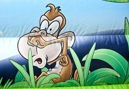 Opblaasbare klimtoren springkussen attractie bestellen in thema jungle voor kids bij JB Inflatables