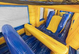 Koop modulaire 19meter lange stormbaan in marble thema met passende 3D objecten en dubbele parcours in verschillende thema's voor kids.  Bestel opblaasbare stormbanen nu online bij JB Inflatables Nederland
