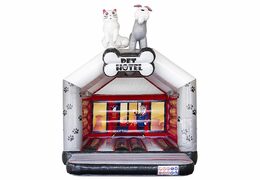 standaard opblaasbaar springkussen in dierenhotel thema kopen voor kinderen