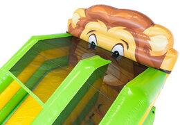 Jungle glijbaan opblaasbaar met springkussen gedeelte en obstakels bestellen voor kinderen