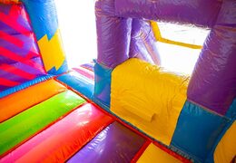 Opblaasbaar luchtkussen met glijbaan in animal party en veel vele kleuren te koop voor kinderen