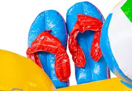 opblaasbaar luchtkussen in duck world thema bestellen met glijbaan voor kinderen