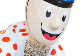 Opblaasbare pop Abraham wielrenner te koop voor jubileum